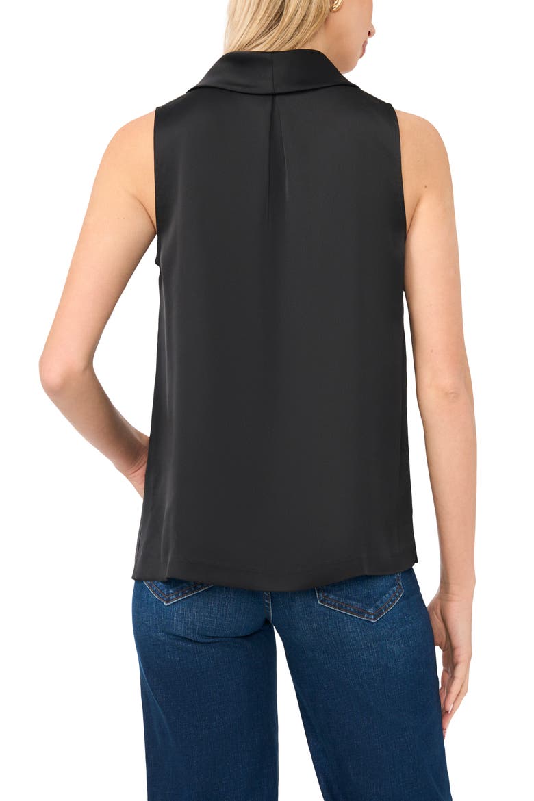 Cowl Neck Sleeveless Satin Top, Alternate, color, RICH BLACK
