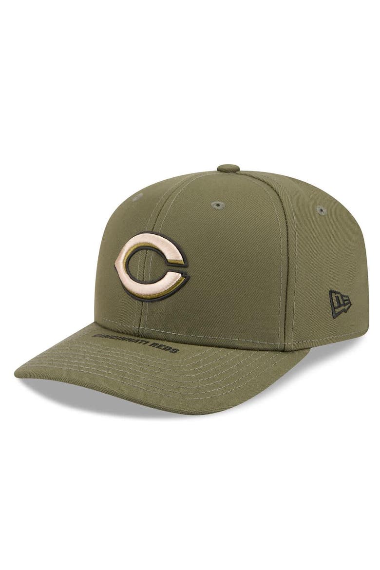 Men's New Era  Olive Cincinnati Reds 2026 Armed Forces Day 9SEVENTY Adjustable Hat, Alternate, color, Olive