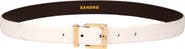 SANDRO Smooth leather belt metal buckle