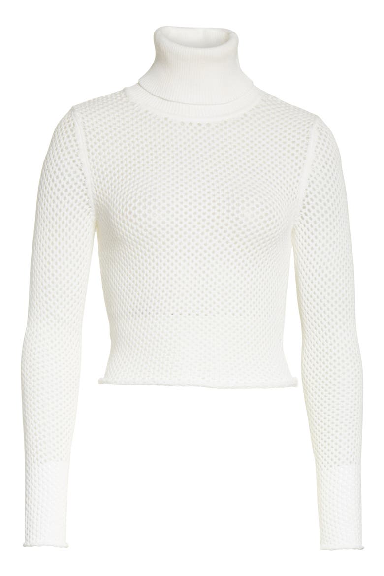 Jones Fishnet Sweater, Alternate, color, WHITE