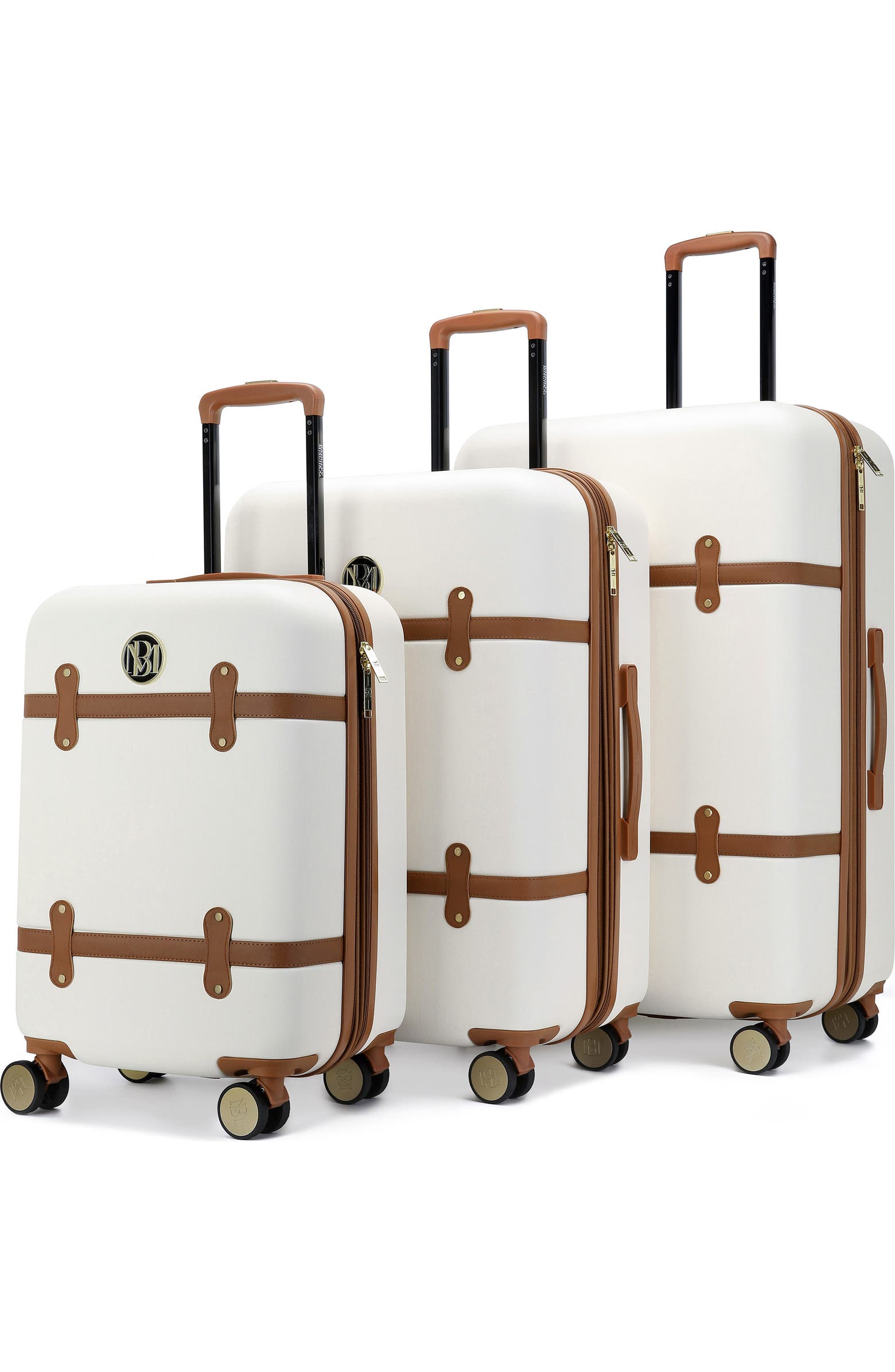 Badgley Mischka Collection Grace Hardshell 3-Piece Luggage Set ...