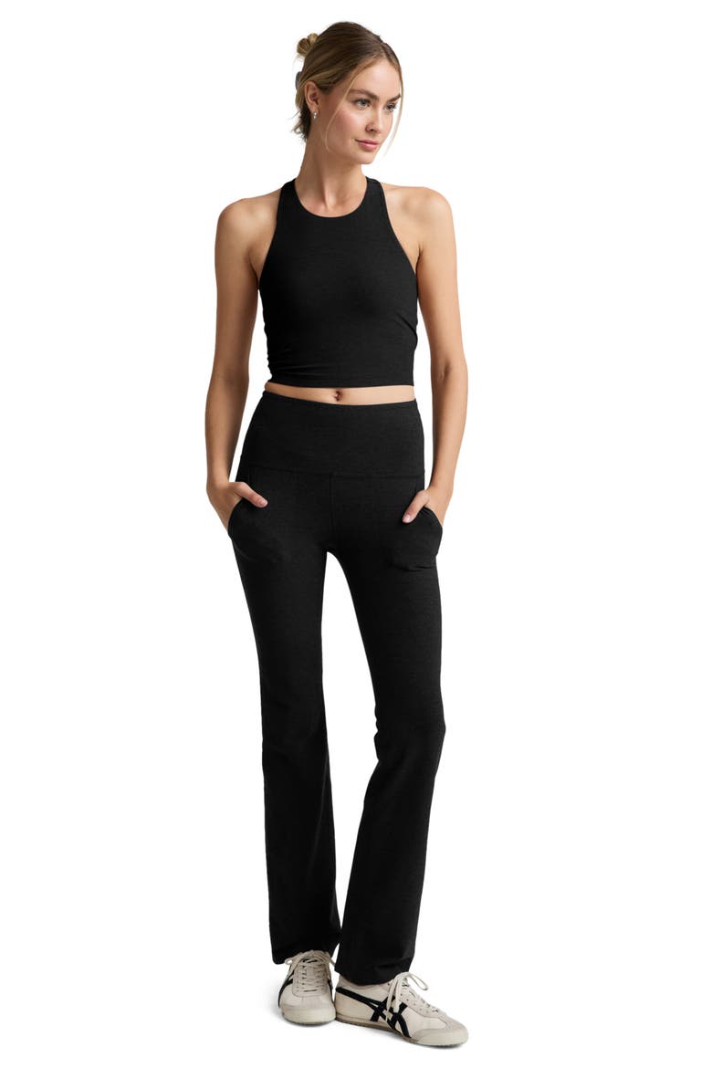 Spacedye High Neck Cropped Performance Tank, Alternate, color, DARKEST NIGHT