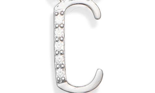 Lana 14k White Gold Diamond Letter Pendant Necklace In Metallic