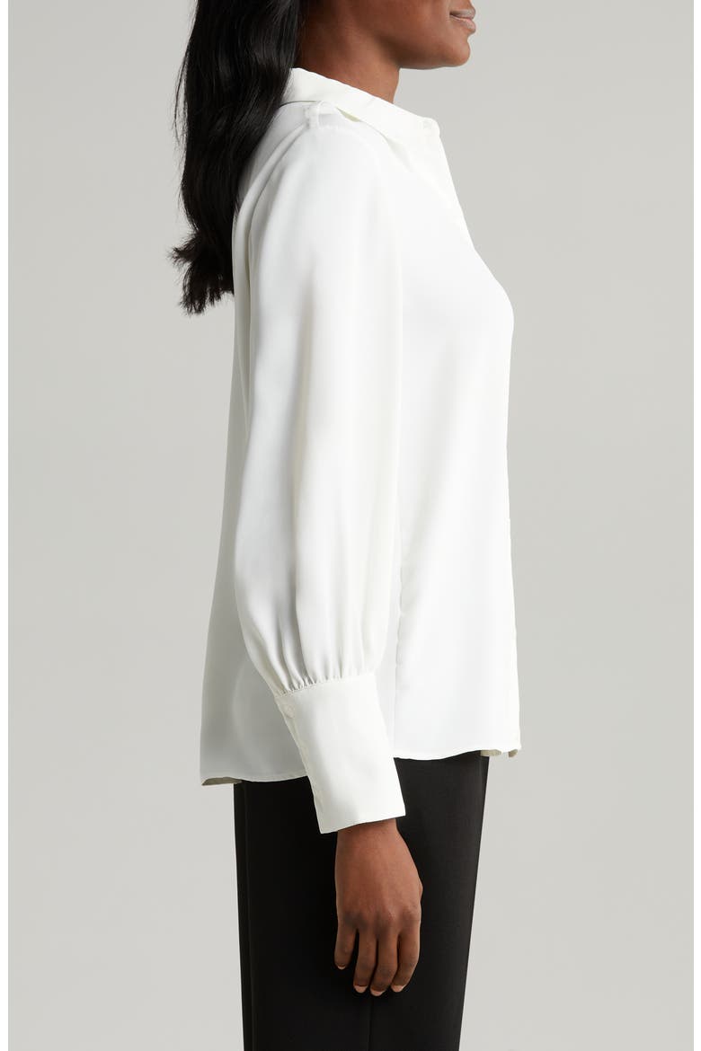 Long Sleeve Button-Up Shirt, Alternate, color, NEW IVORY