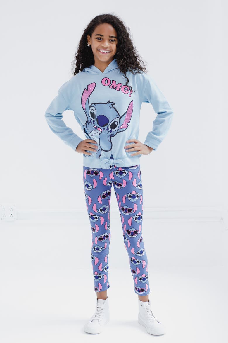 Lilo & Stitch Sequin 2-Piece Hoodie and Leggings Set, Alternate, color, Stitch Blue Navy