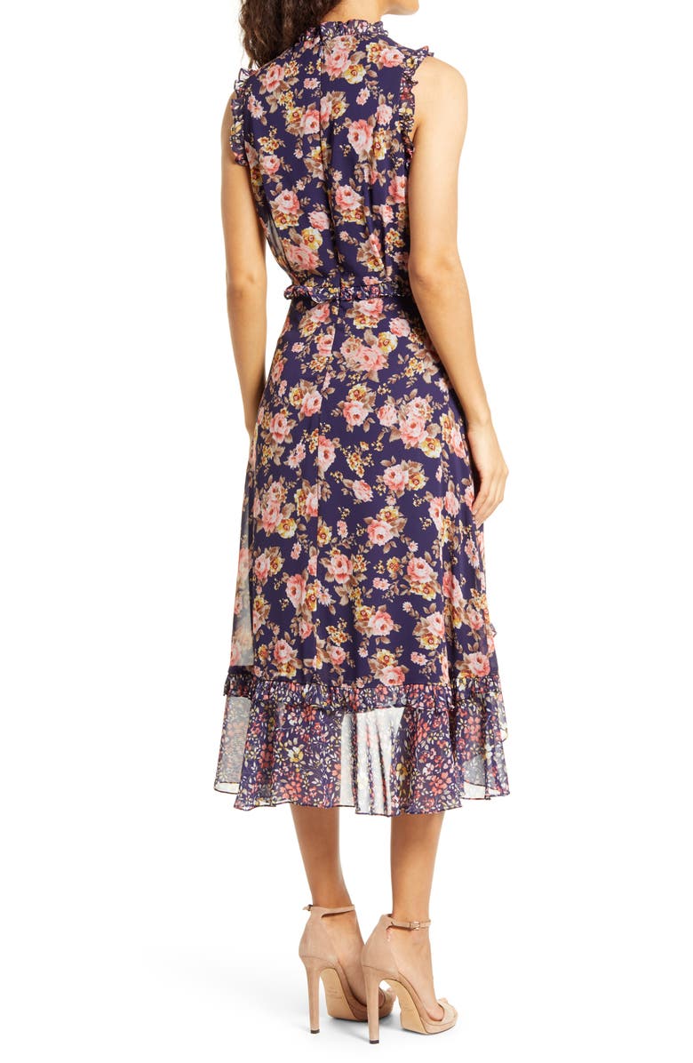 Julia Jordan Floral Ruffle Dress, Alternate, color, 