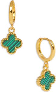 SAACHI Clover Charm Huggie Earrings