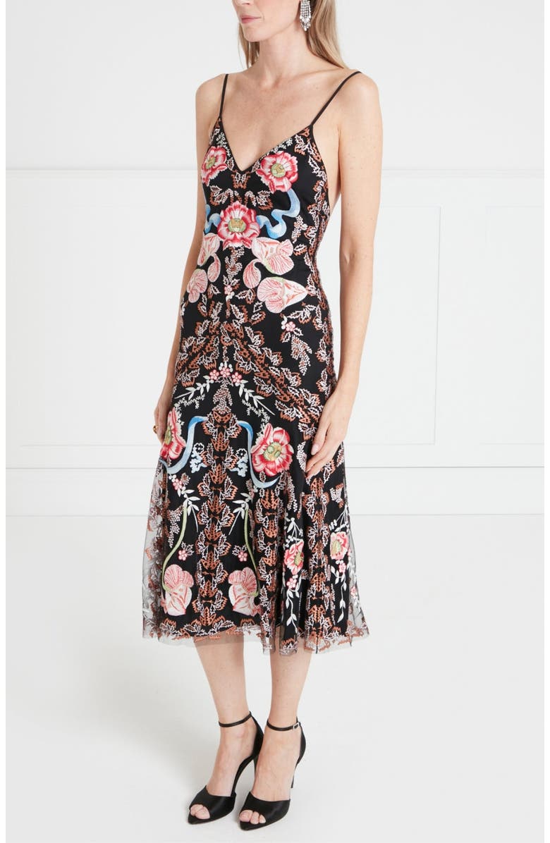 Temperley London Bilbao Strappy Dress, Alternate, color, Black