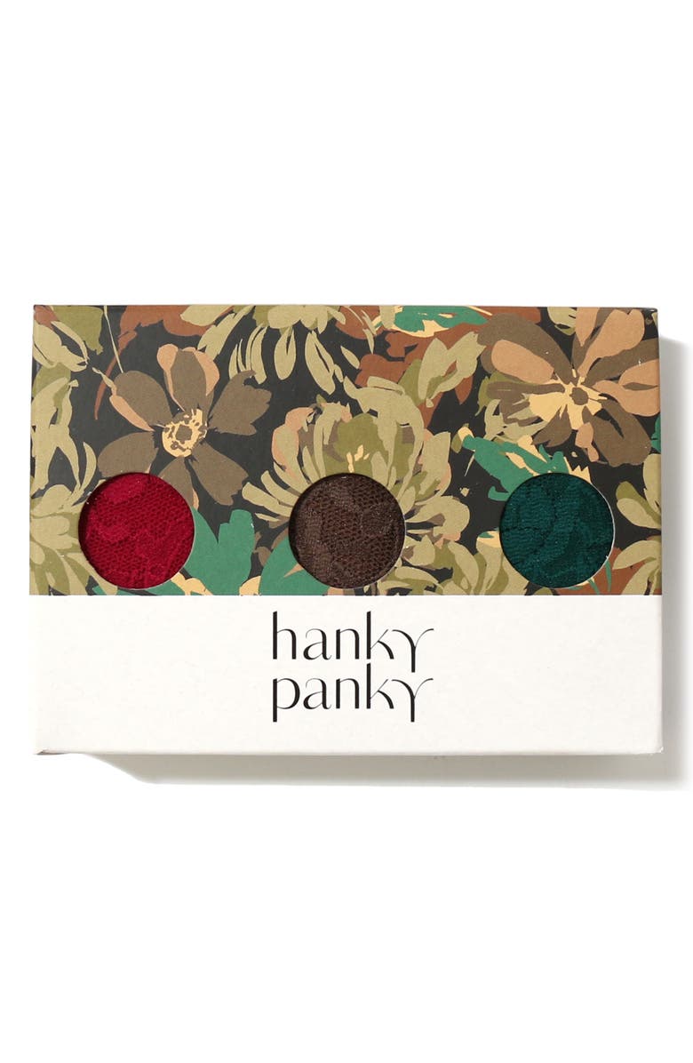 Hanky Panky Assorted 3-Pack Lace Original Rise Thongs, Alternate, color,