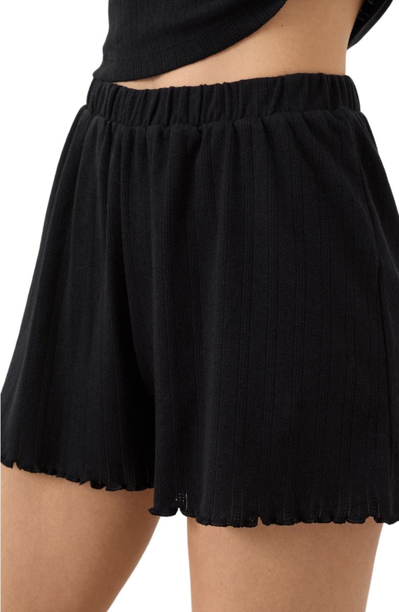 Pact Organic Cotton Pointelle Short, Alternate, color, Black