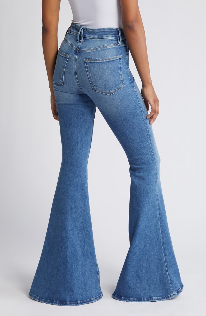 Good American Good Super Bell Bottom Jeans, Alternate, color,