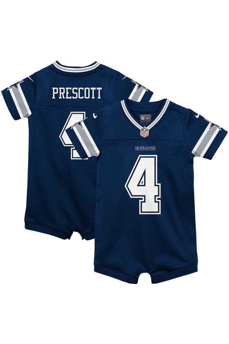 Infant Nike Dak Prescott Navy Dallas Cowboys Game Jersey Romper, Main, color, Navy