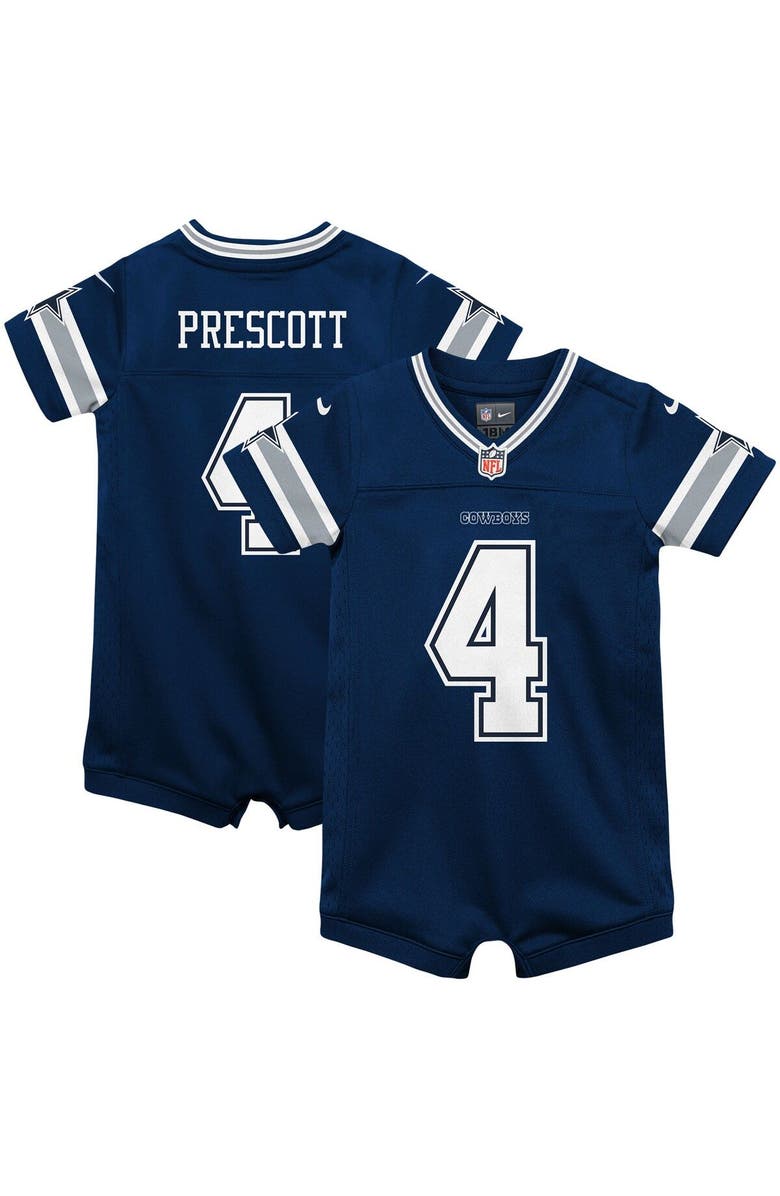 Nike Infant Nike Dak Prescott Navy Dallas Cowboys Game Jersey Romper, Main, color, Navy