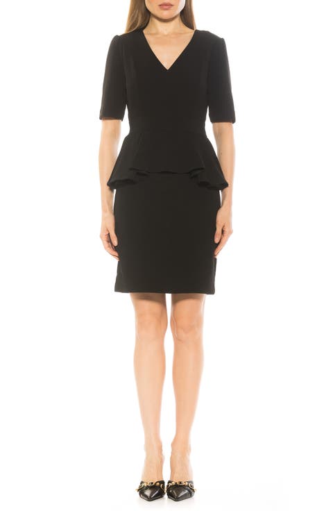 Atlas V-Neck Sheath Midi Dress