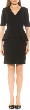 Alexia Admor Atlas V-Neck Sheath Midi Dress