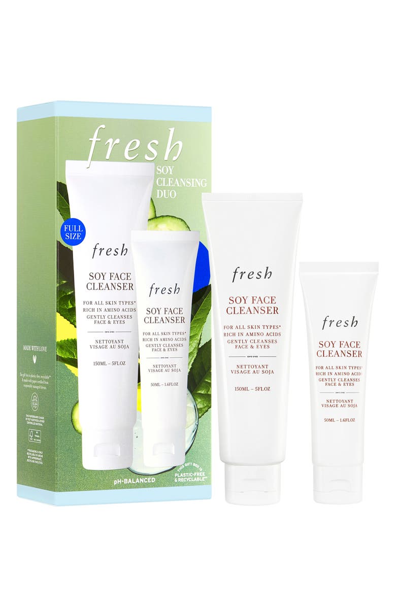 Fresh<sup>®</sup> Soy Face Cleanser Home & Away Duo (Nordstrom Exclusive) $55 Value, Main, color,