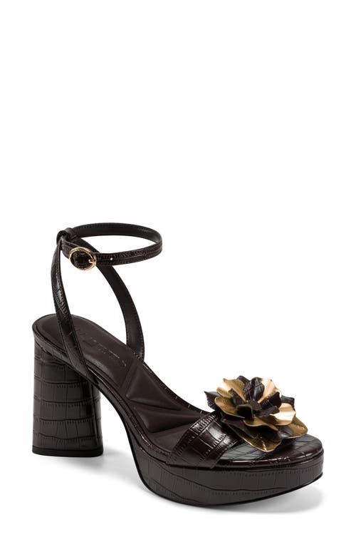 Karl Lagerfeld Paris Haden Ankle Strap Sandal In Brown