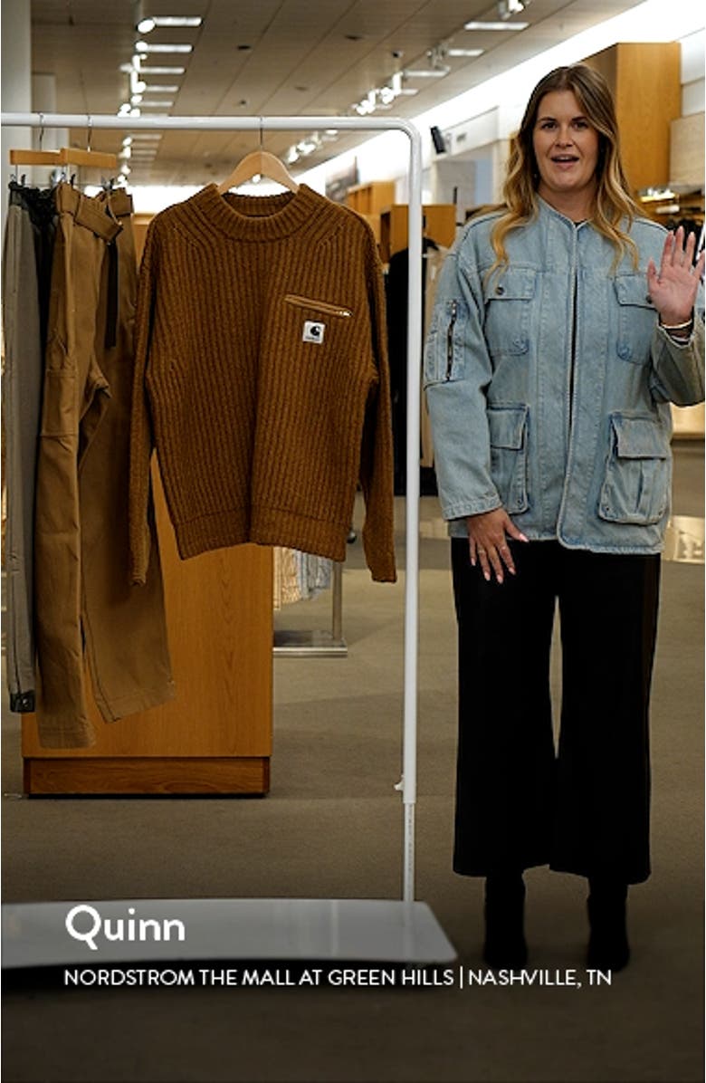 Carhartt WIP Logo Patch Wool Blend Rib Sweater, sales video thumbnail