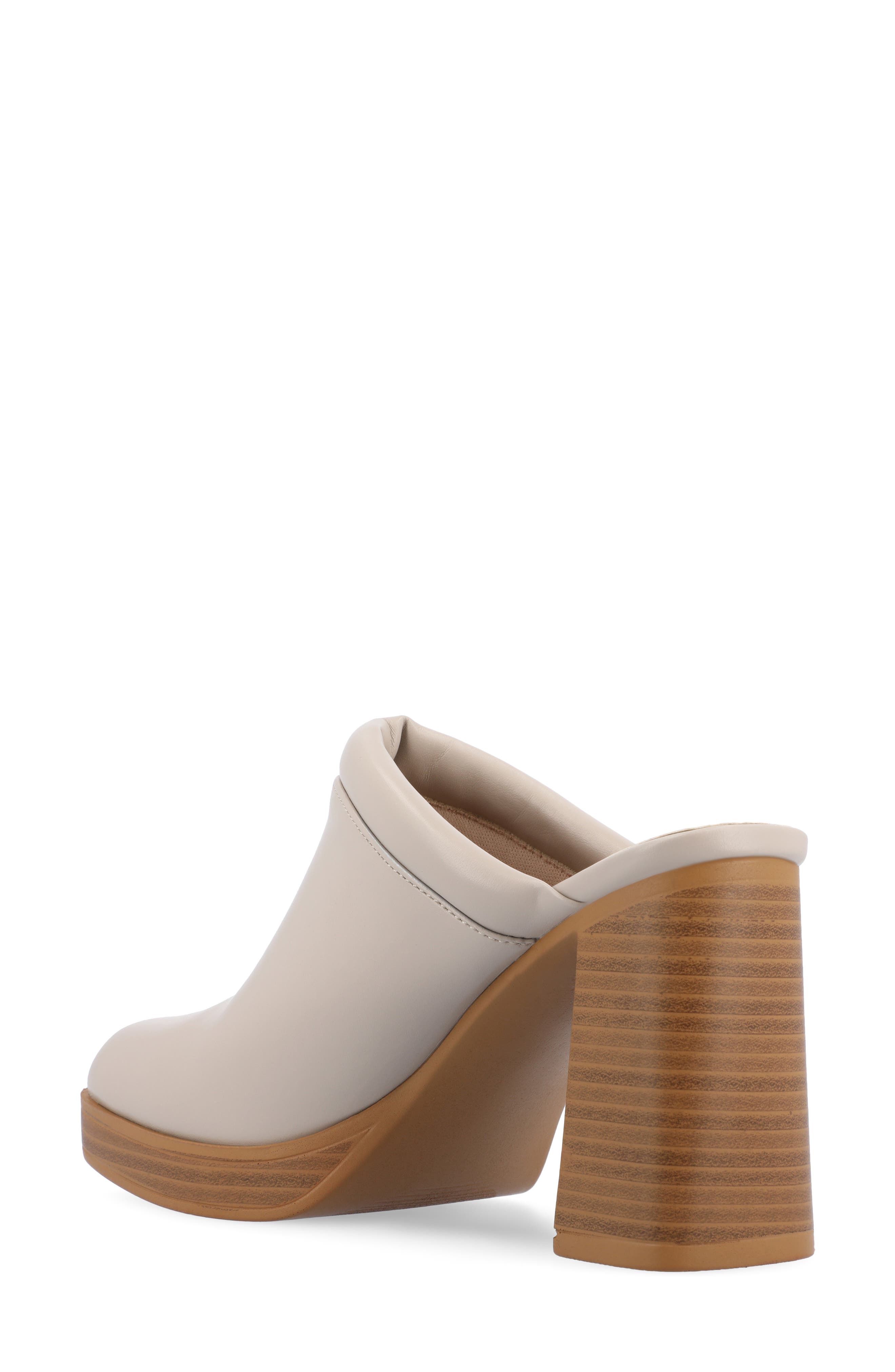 Journee Collection Izara Platform Mule, Alternate, color, Stone