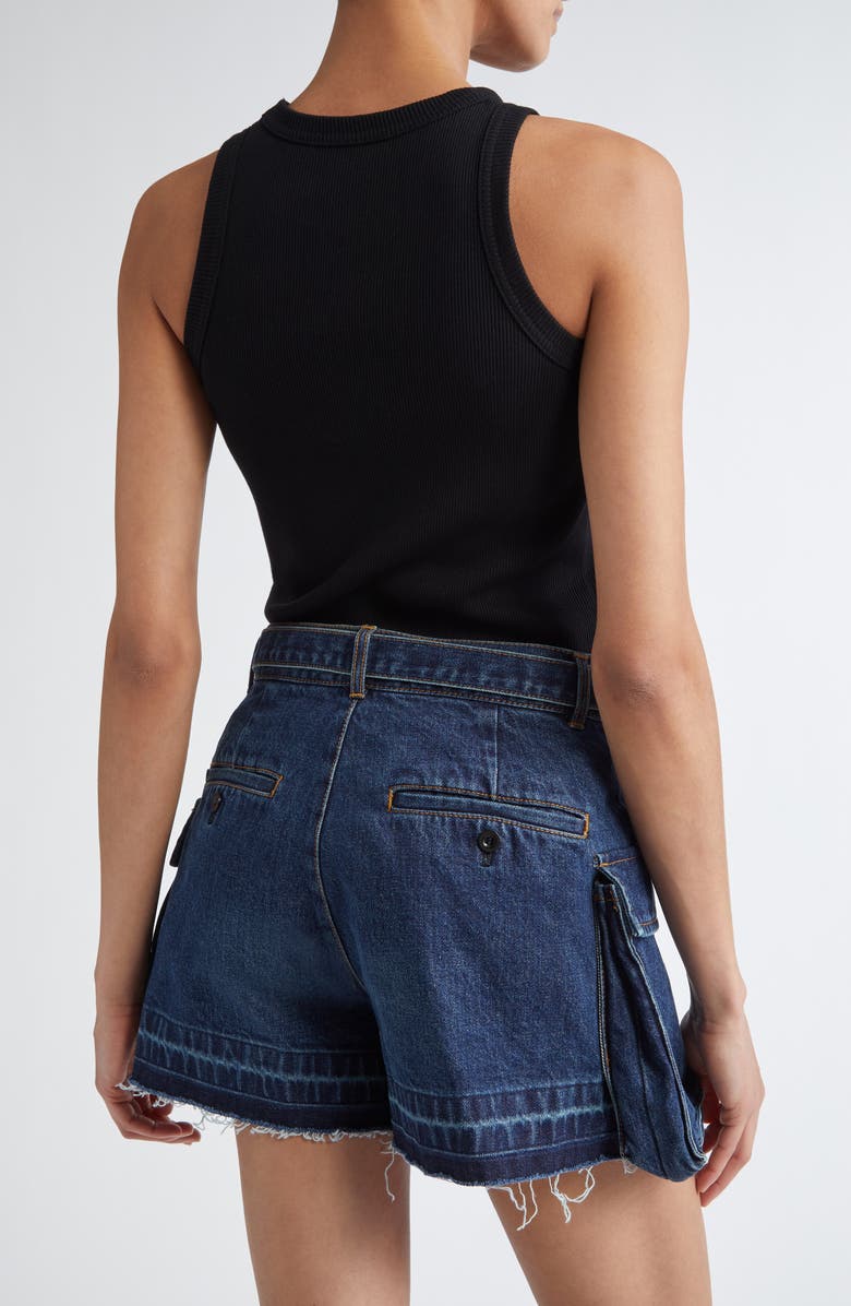 Sacai Embroidered Logo Rib Tank, Alternate, color, Black