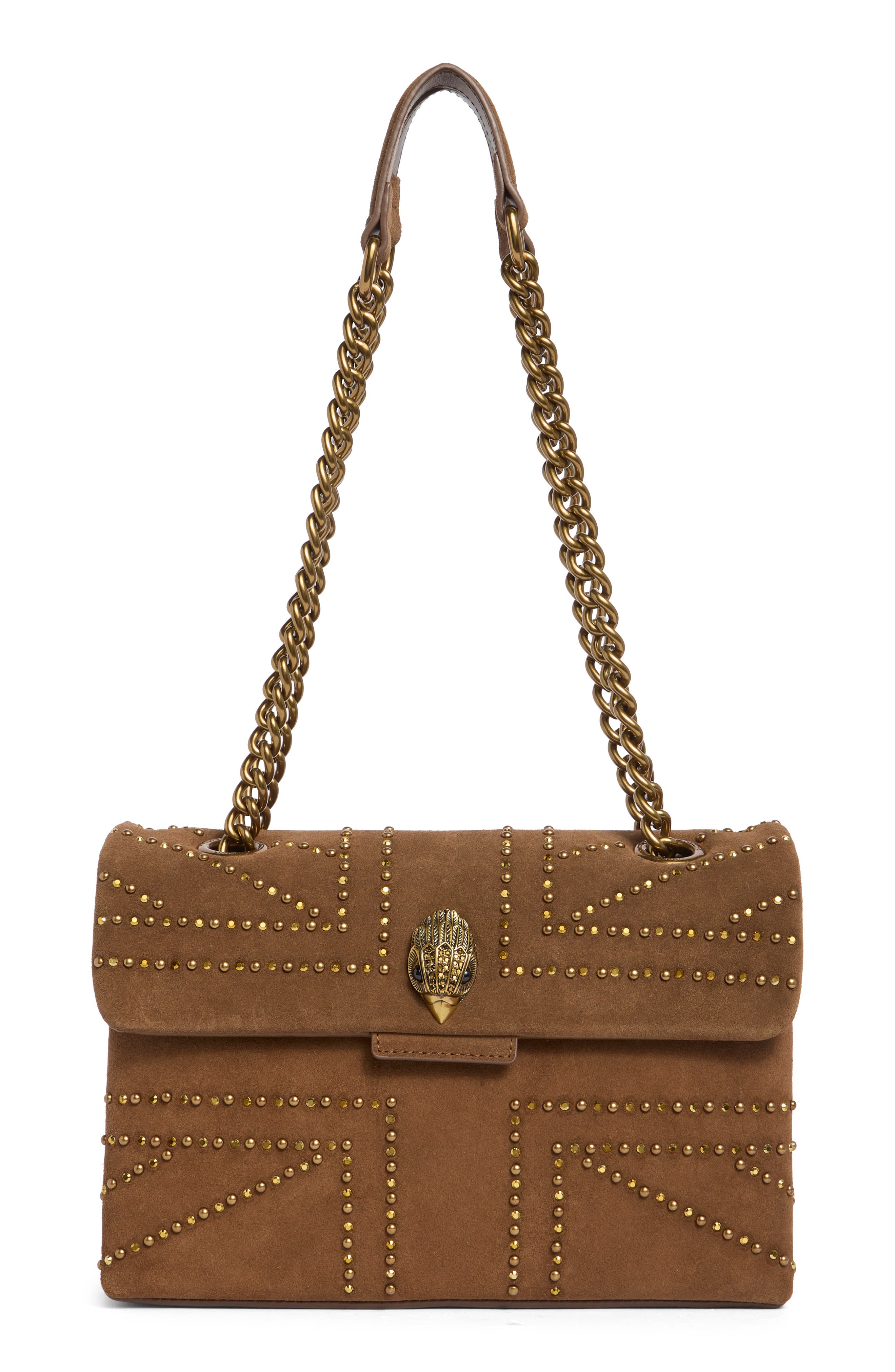 Union Jack Studs Leather Shoulder Bag