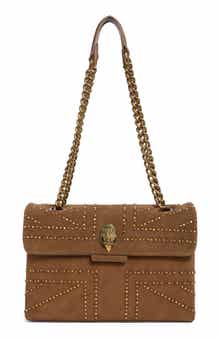 Union Jack Studs Leather Shoulder Bag