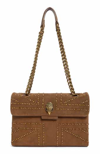 Union Jack Studs Leather Shoulder Bag