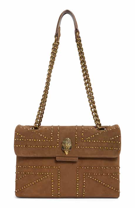 Union Jack Studs Leather Shoulder Bag