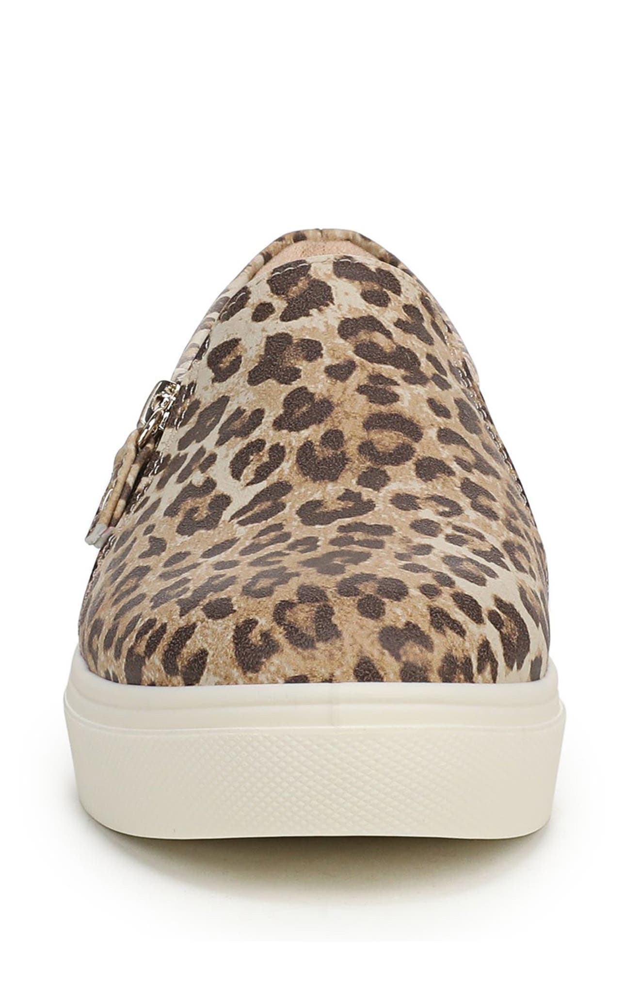 Dr. Scholl's Madison Zip Slip-On Sneaker, Alternate, color, Tan Leopard Faux Leather