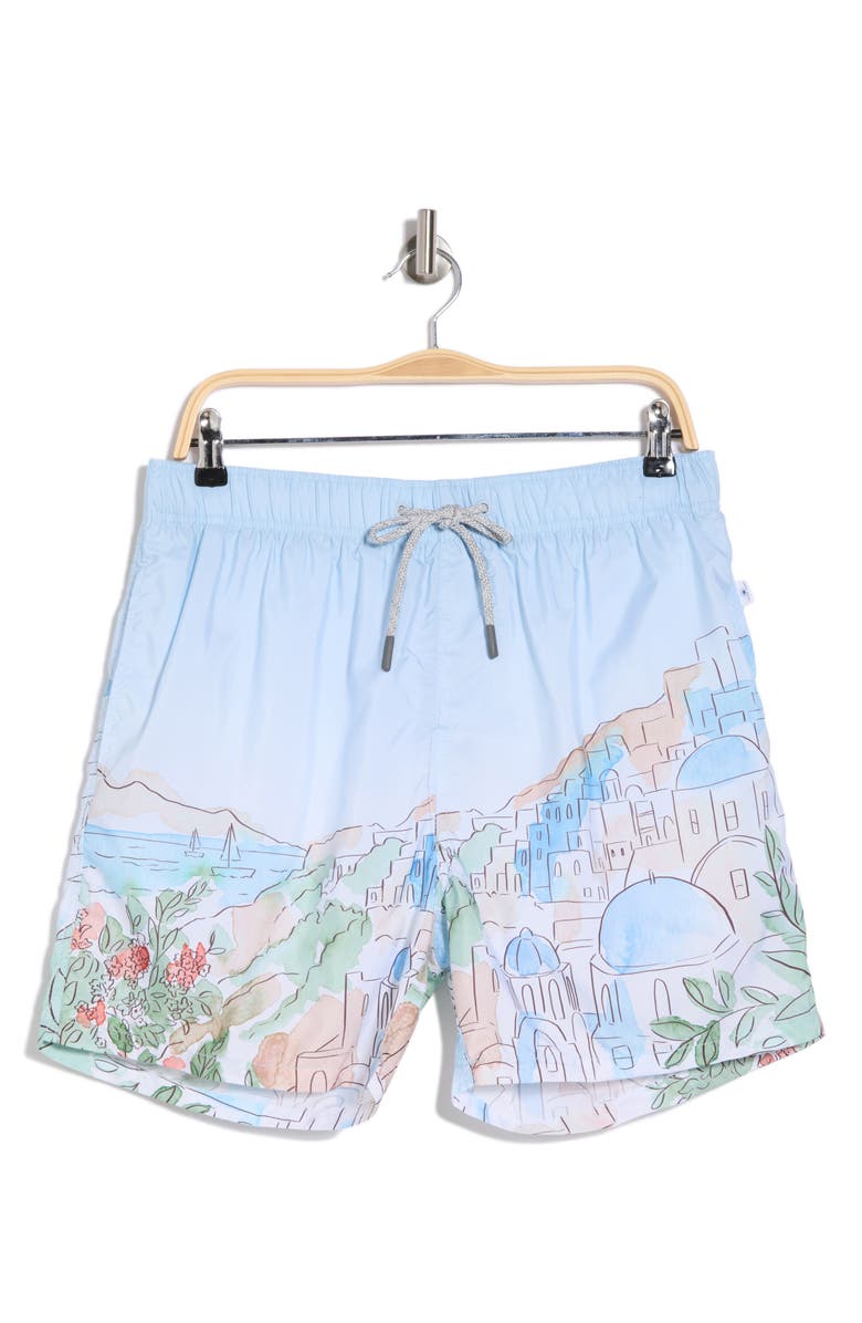 Vintage Summer Ponji Santorini Swim Trunks, Alternate, color,