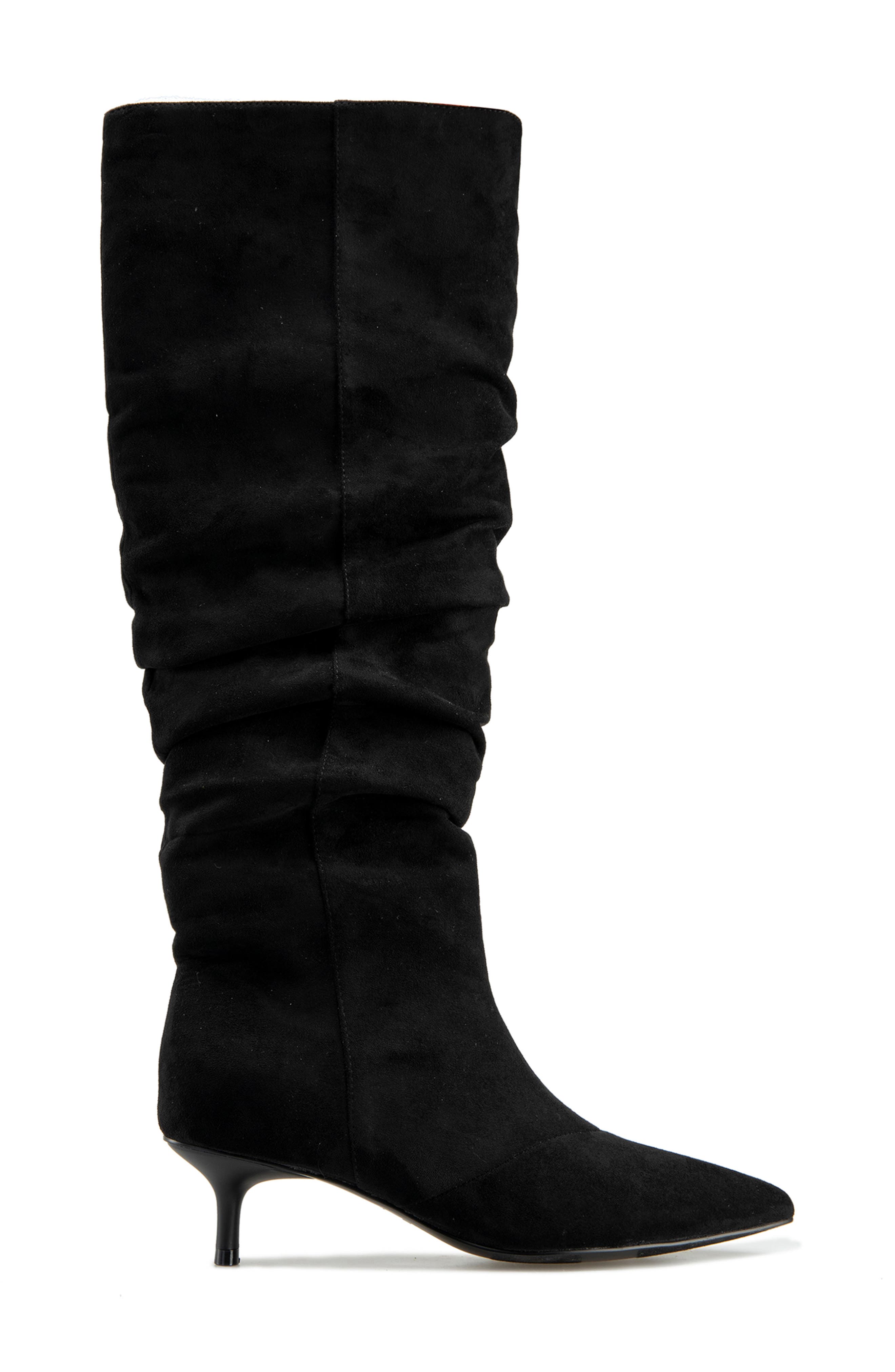 Penelope Faux Suede Knee High Boot, Alternate, color, BLACK FAUX SUEDE