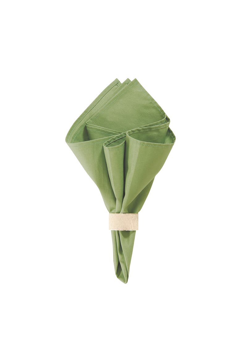 Green Cotton Napkin Set of 6, Alternate, color, Green