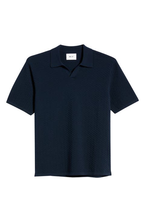 Paul Textured Organic Cotton Knit Polo