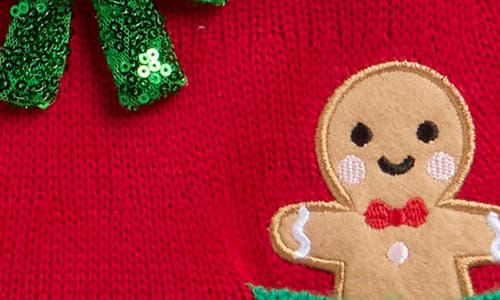 Margaux And Lexi Kids' Gingerbread Pocket Sweater Dress In Multi