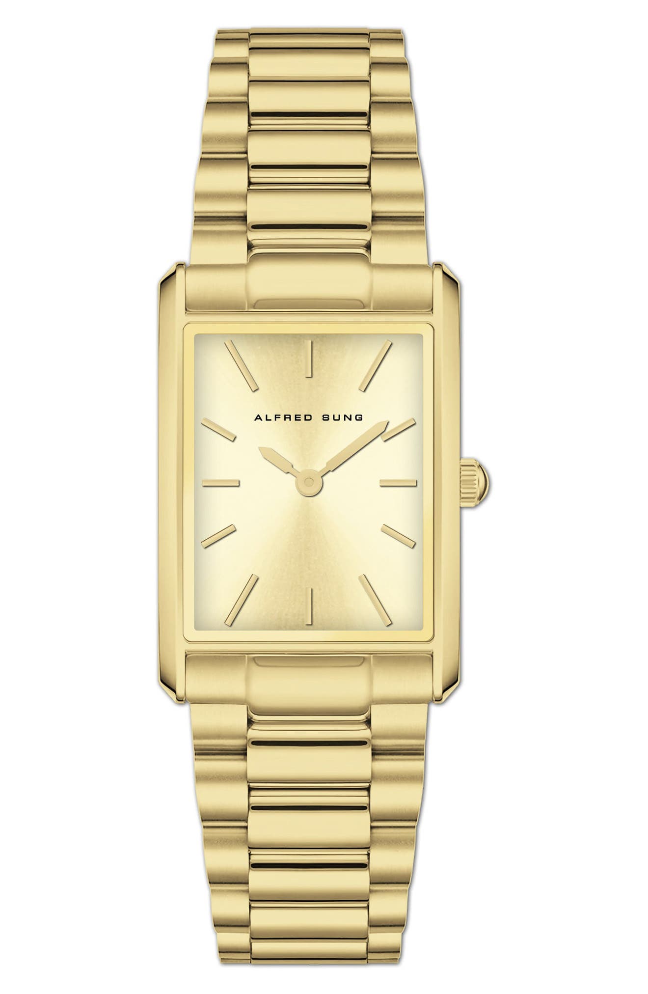 Alfred Sung Horizon Rectangular Bracelet Watch, 22mm x 32mm