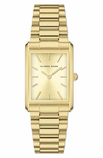 Alfred Sung Horizon Rectangular Bracelet Watch, 22mm x 32mm