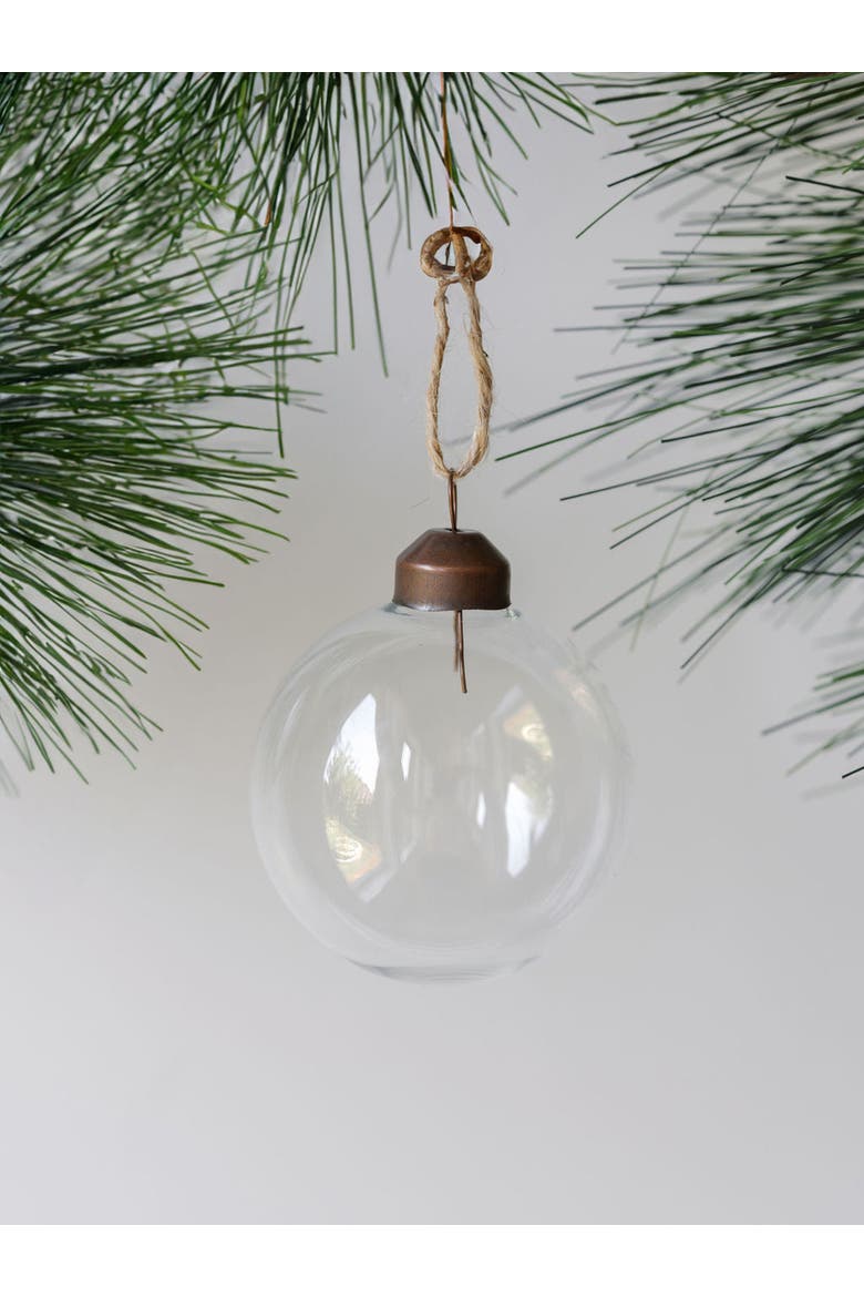 2.25" Clear Glass Ornament, Alternate, color, Clear