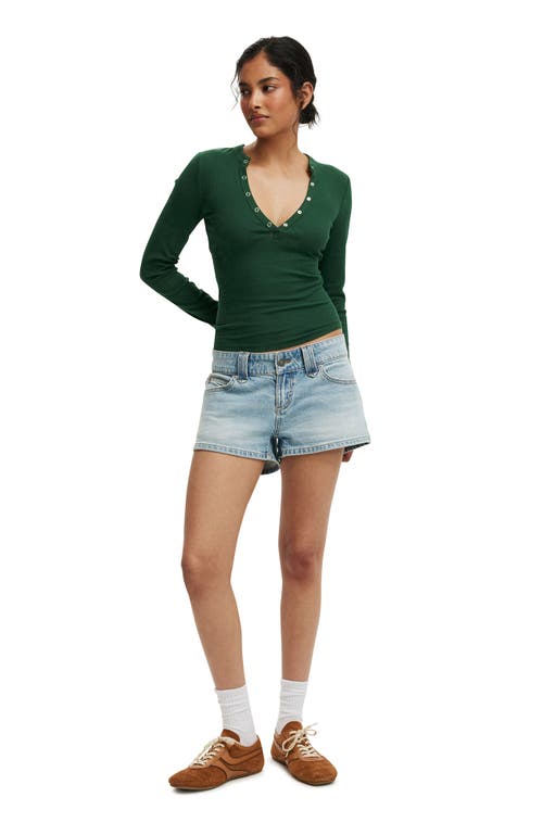 Cotton On Ryan Henley Long Sleeve In Green