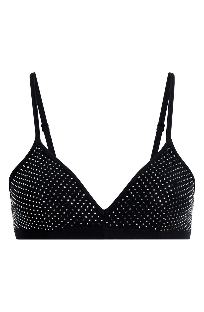 Commando Party Starter Bralette, Alternate, color, Crystal Black