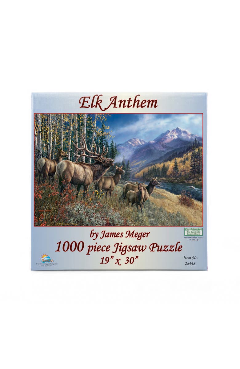 Sunsout Elk Anthem 1000 piece Jigsaw Puzzle for Adults, Alternate, color, Multicolor