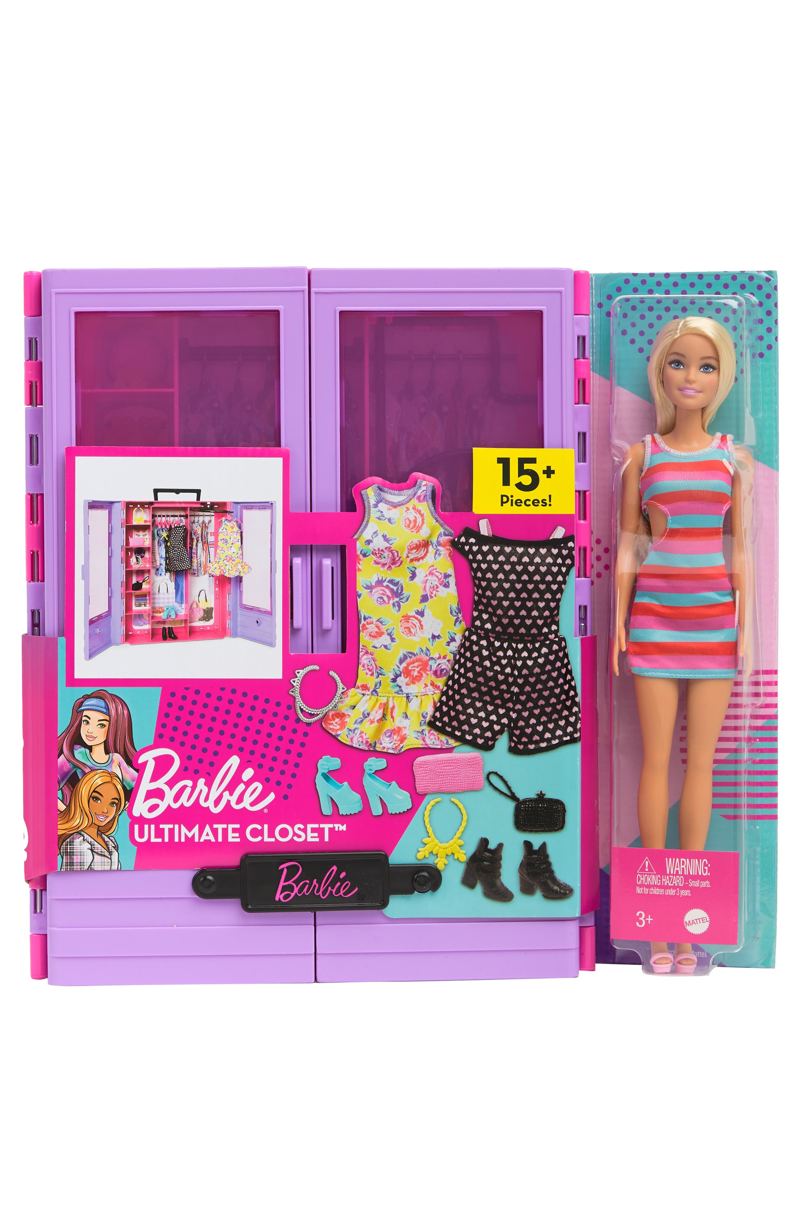 Barbie Ultimate Closet 15-Piece Doll Set in Multi 