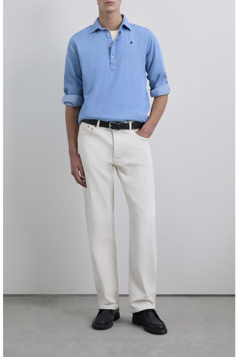 Alpha Polera Shirt, Alternate, color, Lightdenim