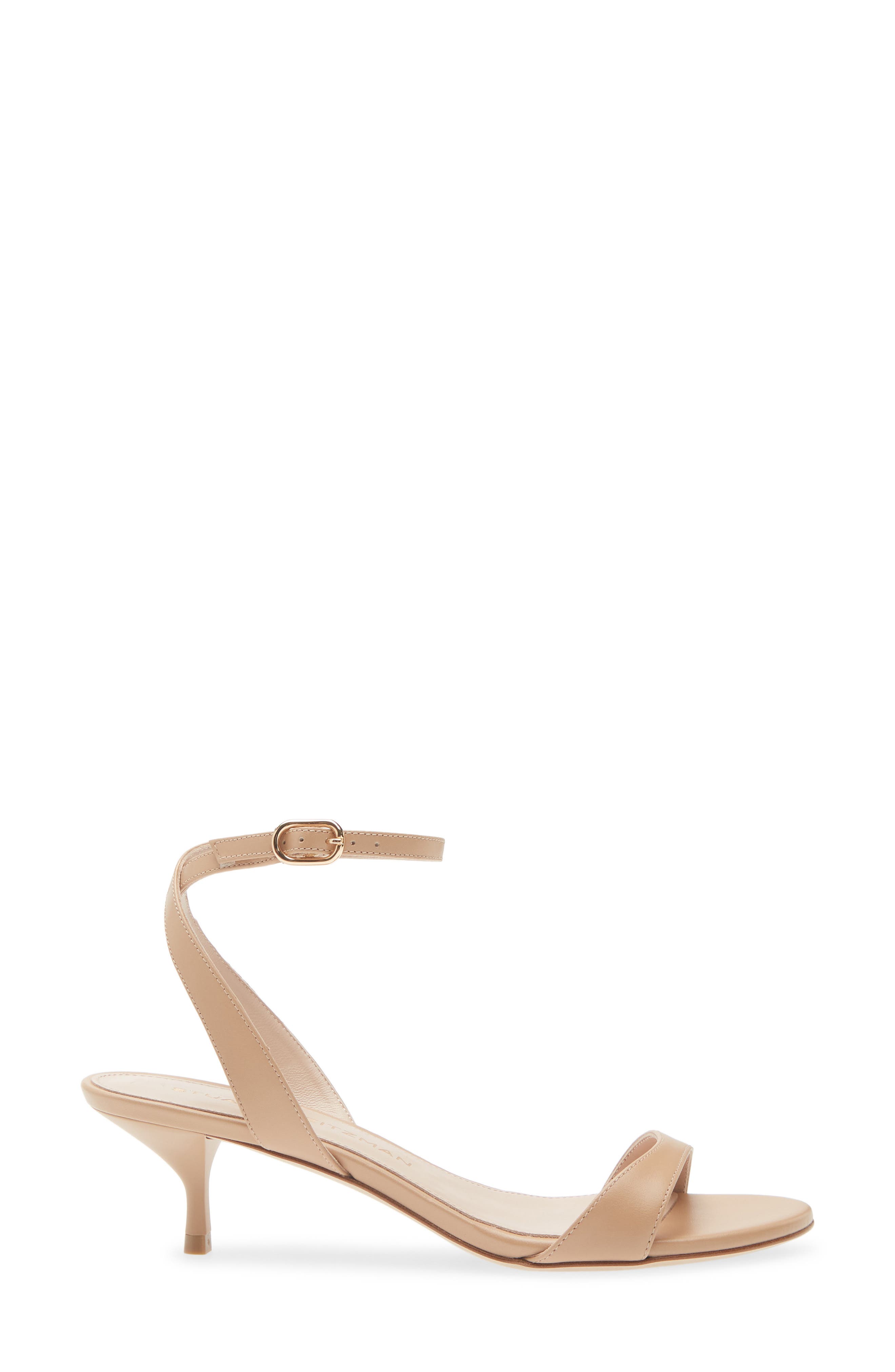 Stuart Weitzman Kellie Ankle Strap Sandal, Alternate, color, Adobe