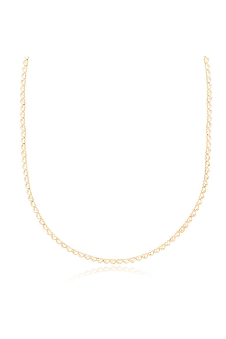 Gold Heart Link Necklace, Main, color, Yellow Gold