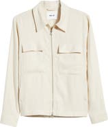 NN07 Alban 1808 Canvas Zip-Up Shirt Jacket