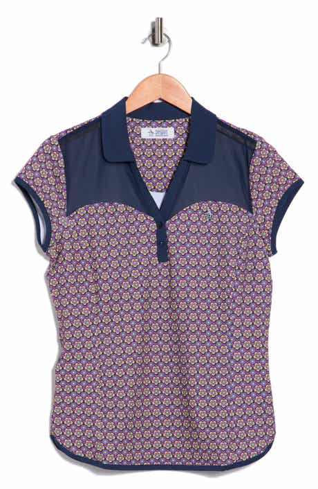 ORIGINAL PENGUIN GOLF Cap Sleeve Sweetheart Golf Knit Polo