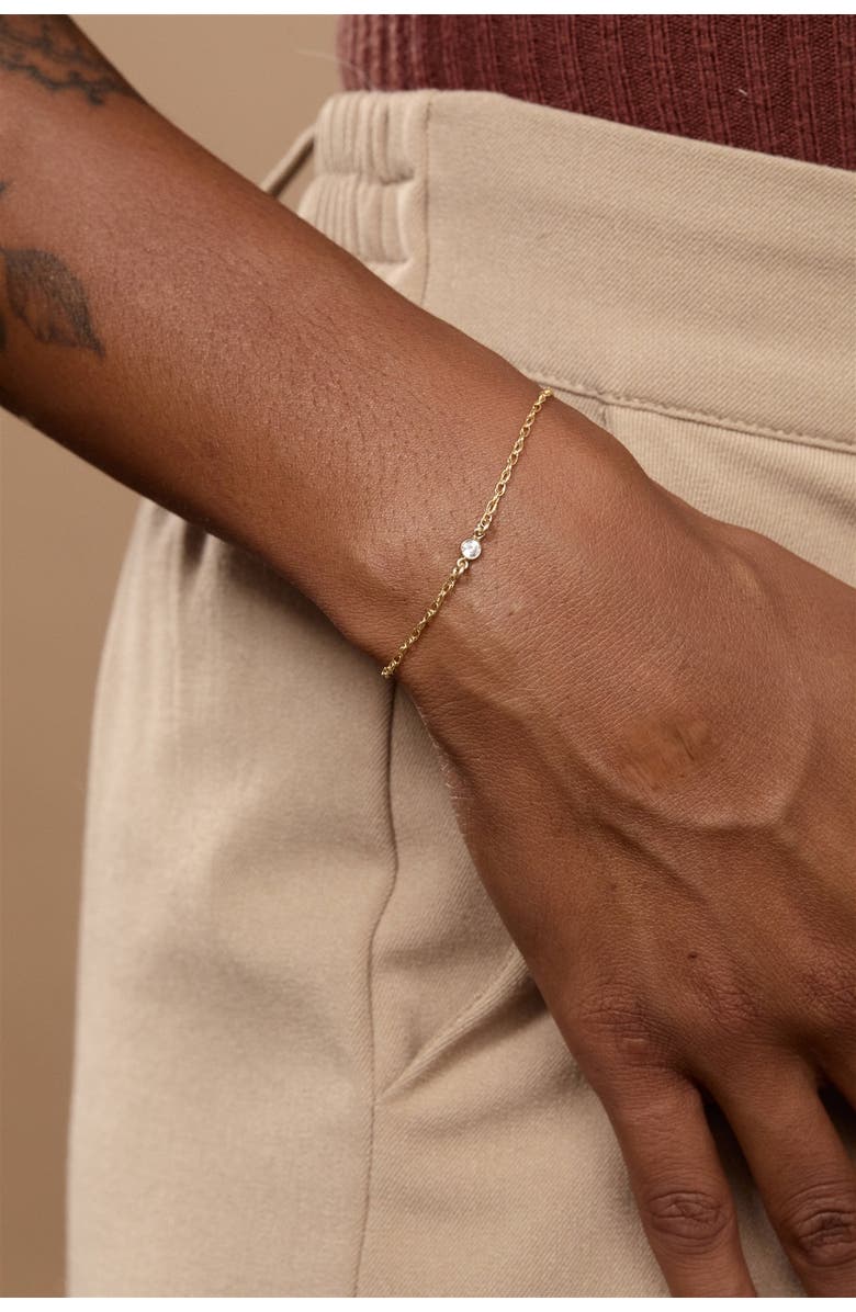 Set & Stones Birthstone Bracelet, Alternate, color, Gold / November