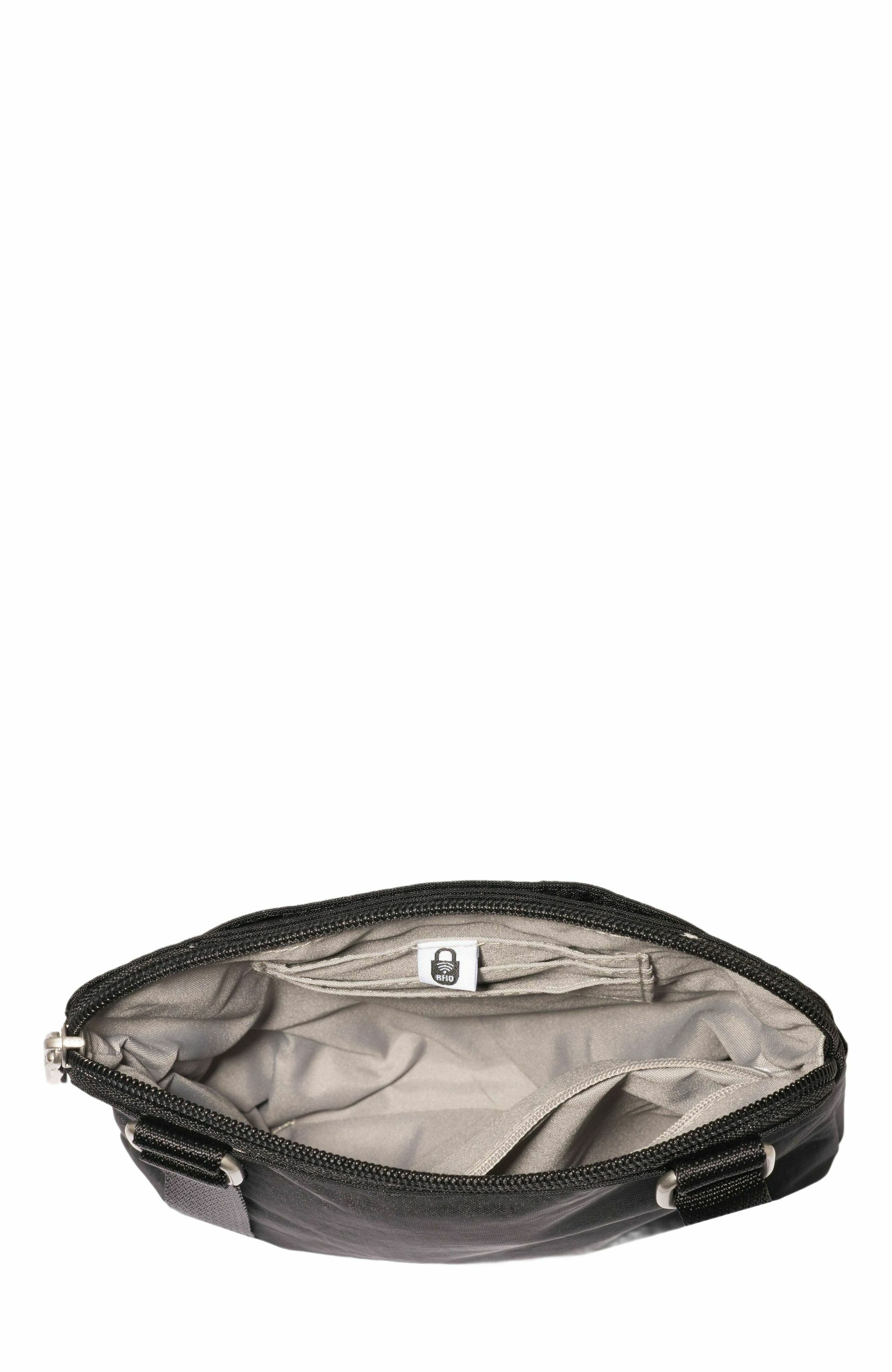 BAGGALLINI Coastal Flip Lock Mini Crossbody, Alternate, color, Black