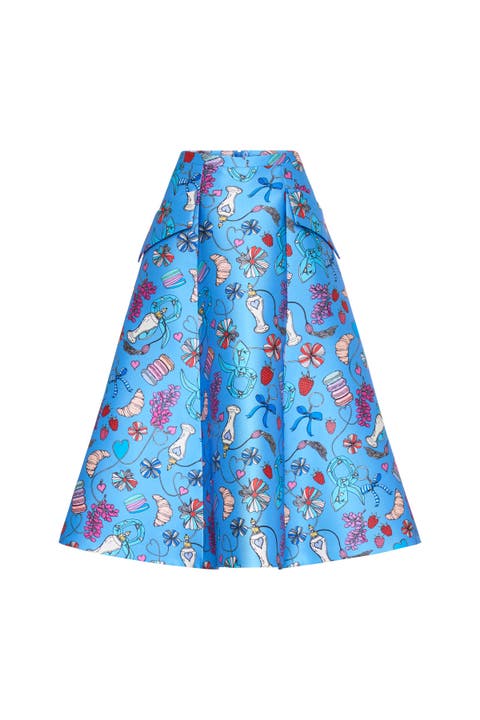 Printed Micado Skirt Vive la France - Print