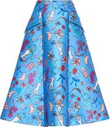 Maison Common Printed Micado Skirt Vive la France - Print